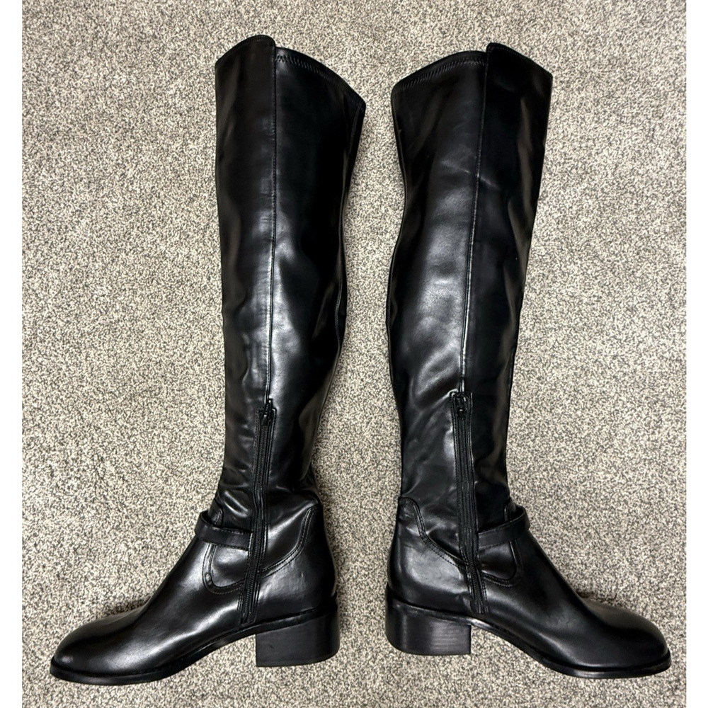Dolce Vita Elyse‎ Black Over The Knee Boots Women's 7.5 Block Heel Buckle NWOB - Picture 5 of 10